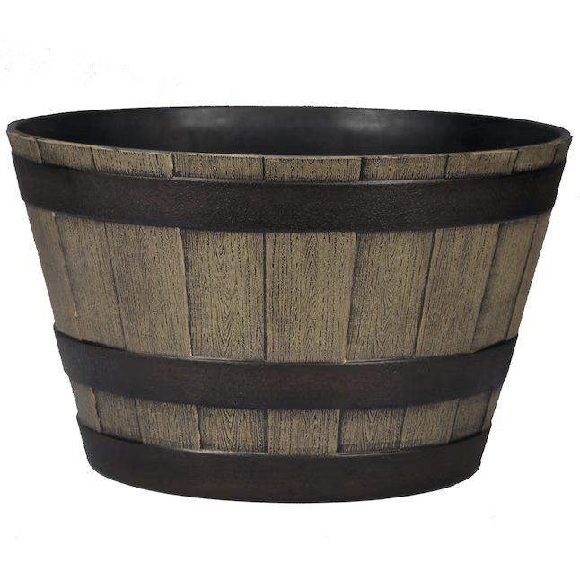 New 20″ Whiskey Barrel Garden Planter – Rustic Outdoor Wooden Flower Pot 053006 - with | Sold by Uncle Wiener's Wholesale