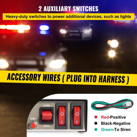 New 200W Emergency Siren System Bundle ��� 8 - Tone Warning PA & Microphone 628526 - with | Sold by Uncle Wiener's Who