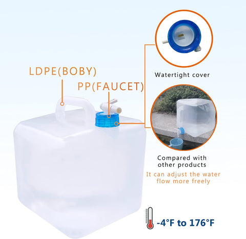 NEW 20L Portable Collapsible Water Container S3096 – BPA - Free Emergency & Outdoor Water Storage - with | Sold by Uncle Wiener's Wholesale