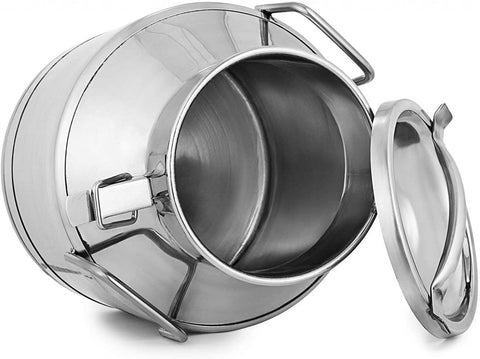 New 20L Stainless Steel Milk Can & Wine Pail – Food - Grade Storage Container NNTL20L - with | Sold by Uncle Wiener's Wholesale