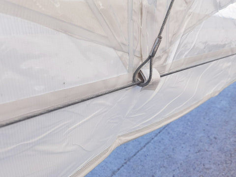 New 20x40 PVC Commercial Grade Transparent Party Tent with Ground Bar β 0W2040 - with | Sold by Uncle Wiener's Wholesale