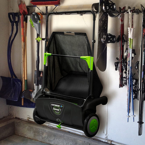 New 21 in Push Lawn Sweeper with Collection Bag – Adjustable Height | SKU: WTS00121 - with | Sold by Uncle Wiener's Wholesale