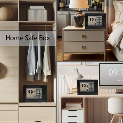 New 23, 1.2 & 1.85 Cu Ft Digital Keypad Safe Box Set – Secure Steel Lock Boxes for Home & Office Storage - with 0.23 Cu. Ft | Sold by Uncle Wiener's Wholesale