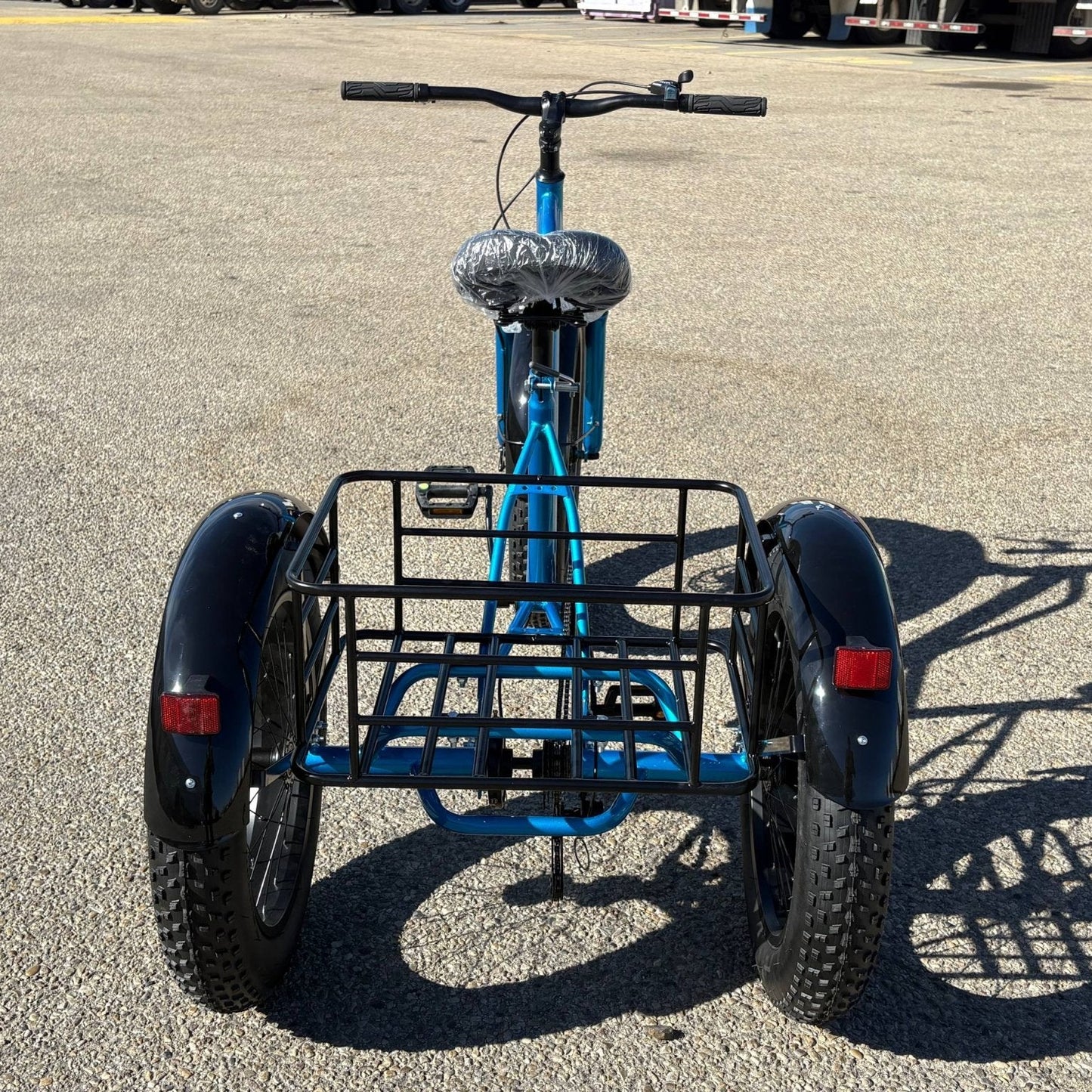 New 24″ Fat Tire Tricycle Bike | 3 - Wheel Adult Trike with Extra Wide Tires – Model 5295361 - with BLUE 5295361 | Sold by Uncle Wiener's Wholesale