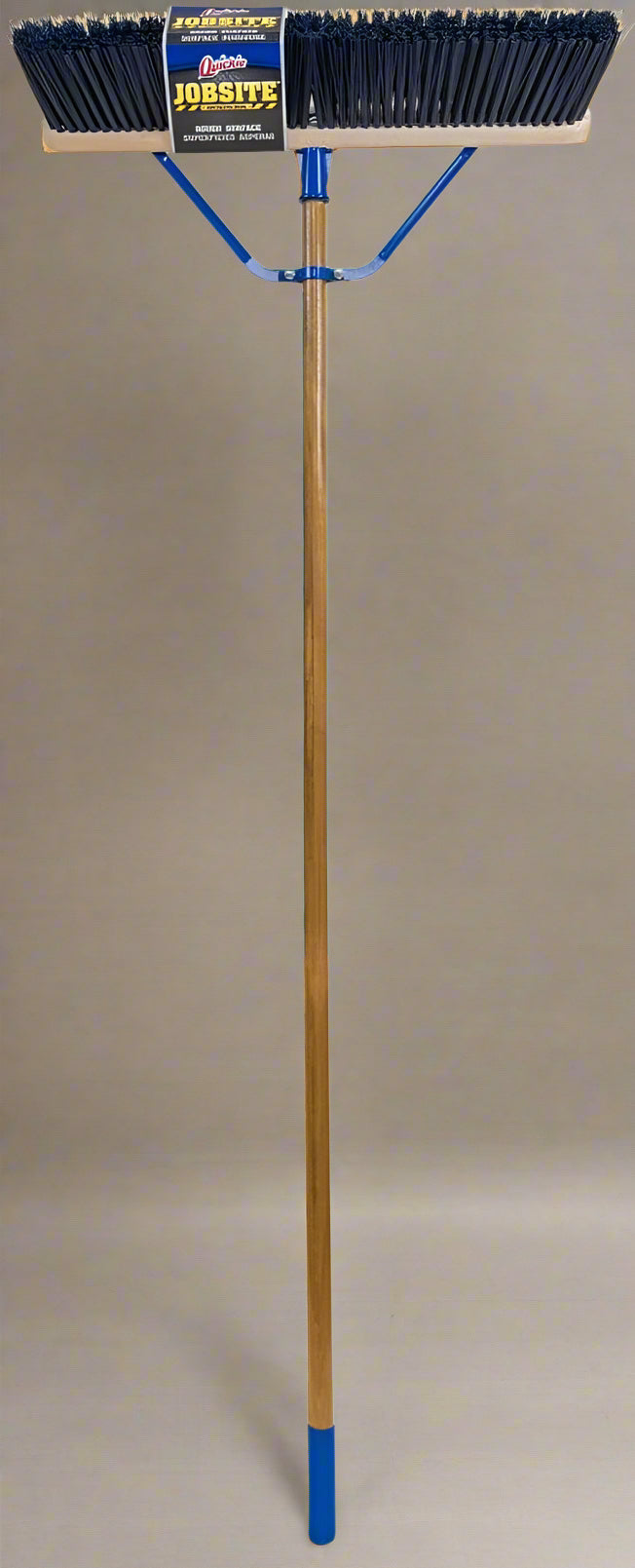24 inch heavy-duty wood push broom for warehouse cleaning
Shop broom with long wood handle and bristle support brace
Garage floor sweeper for asphalt and concrete debris
Industrial heavy-duty broom with 60 inch handle
Bristled floor broom for outdoor surfaces and driveways