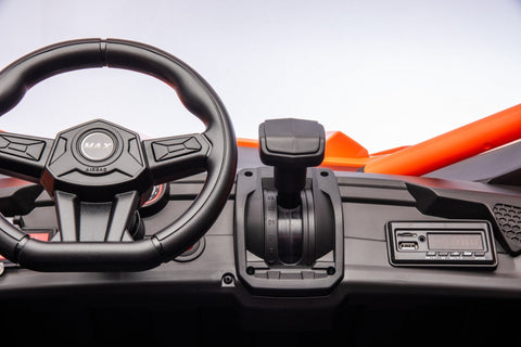 NEW 24V Deluxe UTV Ride - On – 4WD Kids Electric Car - with Orange & White | Sold by Uncle Wiener's Wholesale