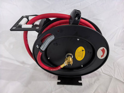 NEW 25 , 50 , 100 FT 3/8″ METAL AIR HYBRID HOSE REEL - with 3/8" 50 FT | Sold by Uncle Wiener's Wholesale