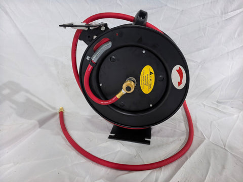 NEW 25 , 50 , 100 FT 3/8″ METAL AIR HYBRID HOSE REEL - with 3/8" 100 FT | Sold by Uncle Wiener's Wholesale