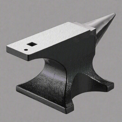 “25 lb cast iron blacksmith anvil with horn”
“88 lb horn anvil for forging and metalwork”
“Heavy-duty blacksmithing tool with cast iron construction”
“Side view of horned blacksmith anvil on white background”