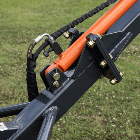 26 FT Telescoping Hydraulic Truss Boom for Skid Steer
Skid Steer Crane Arm Lifting Beam
Truss Boom Fully Extended
Close-up of Hydraulic Truss Boom Cylinders
Heavy-Duty Skid Steer Boom with Safety Valve System