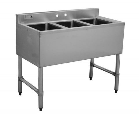 New 3 Bowl Commercial Stainless Steel Sink – Heavy - Duty Kitchen Utility Sink for Restaurants & Food Service BAR3B38 - with | Sold by Uncle Wiener's Wholesale