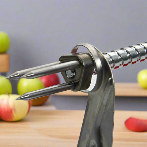 3-in-1 stainless steel apple peeler, corer, and slicer with hand crank and suction base