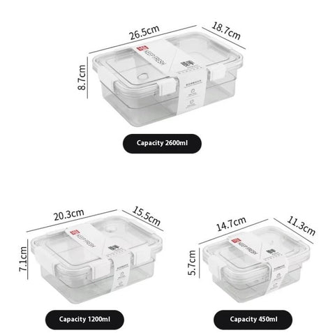"airtight food container set with clear lids"
"3-pack BPA-free tritan food containers"
"stackable airtight containers for pantry"
"microwave and freezer-safe storage boxes"
"leak-proof food storage container set"