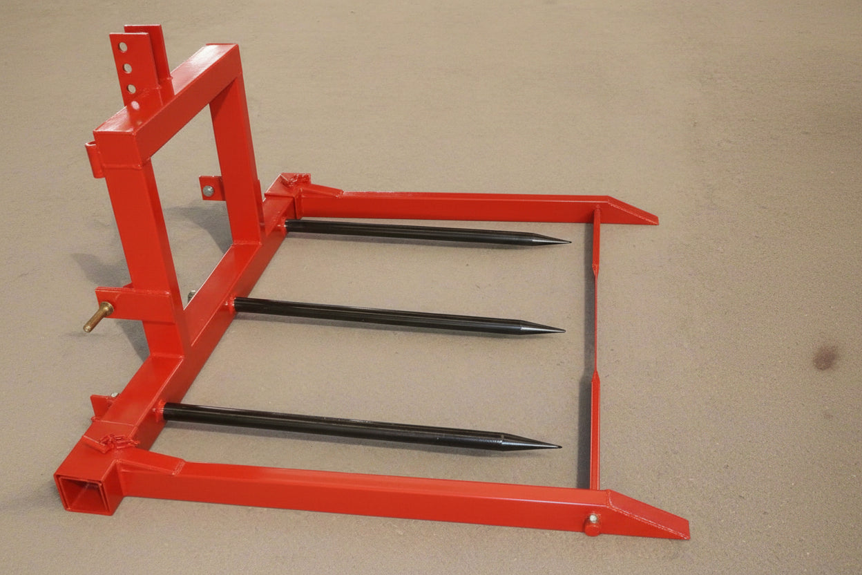 3 POINT TRACTOR HAY ROUND BALE SPEAR - SKID STEER ATTACHMENT with | Sold by Uncle Wiener's Wholesale