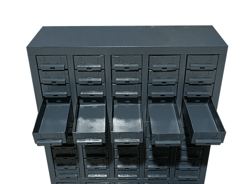 New 30 - Drawer Steel Parts & Bolts Cabinet – Heavy Duty Storage Bin | SKU: L310A - with | Sold by Uncle Wiener's Wholesale