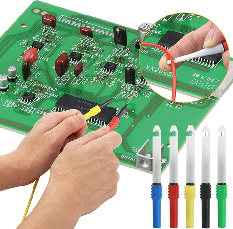 30-piece electrical test lead and probe kit full set
Back probe pin and multimeter test cable assortment
Electrical diagnostic kit with wire piercing probes