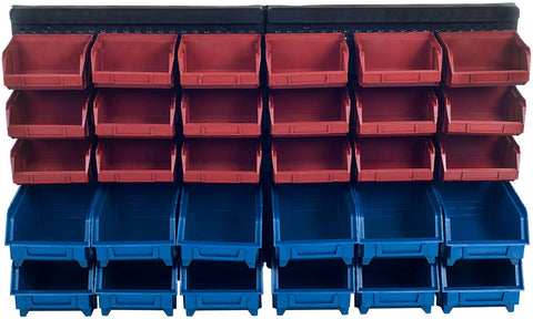 NEW 30 Pcs Wall Mounted Storage Bins & Backboard WT20761 ��� Durable Plastic Organizer Set - with | Sold by Uncle Wiener's Who