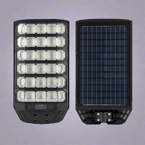 XL800 3000W LED solar street and yard light with remote control
Outdoor solar-powered LED security light for parking lots and driveways
Solar street light with adjustable bracket and motion sensor