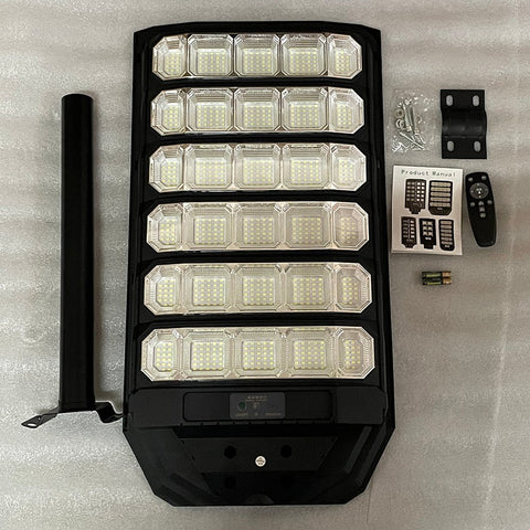 XL800 3000W LED solar street and yard light with remote control
Outdoor solar-powered LED security light for parking lots and driveways
Solar street light with adjustable bracket and motion sensor