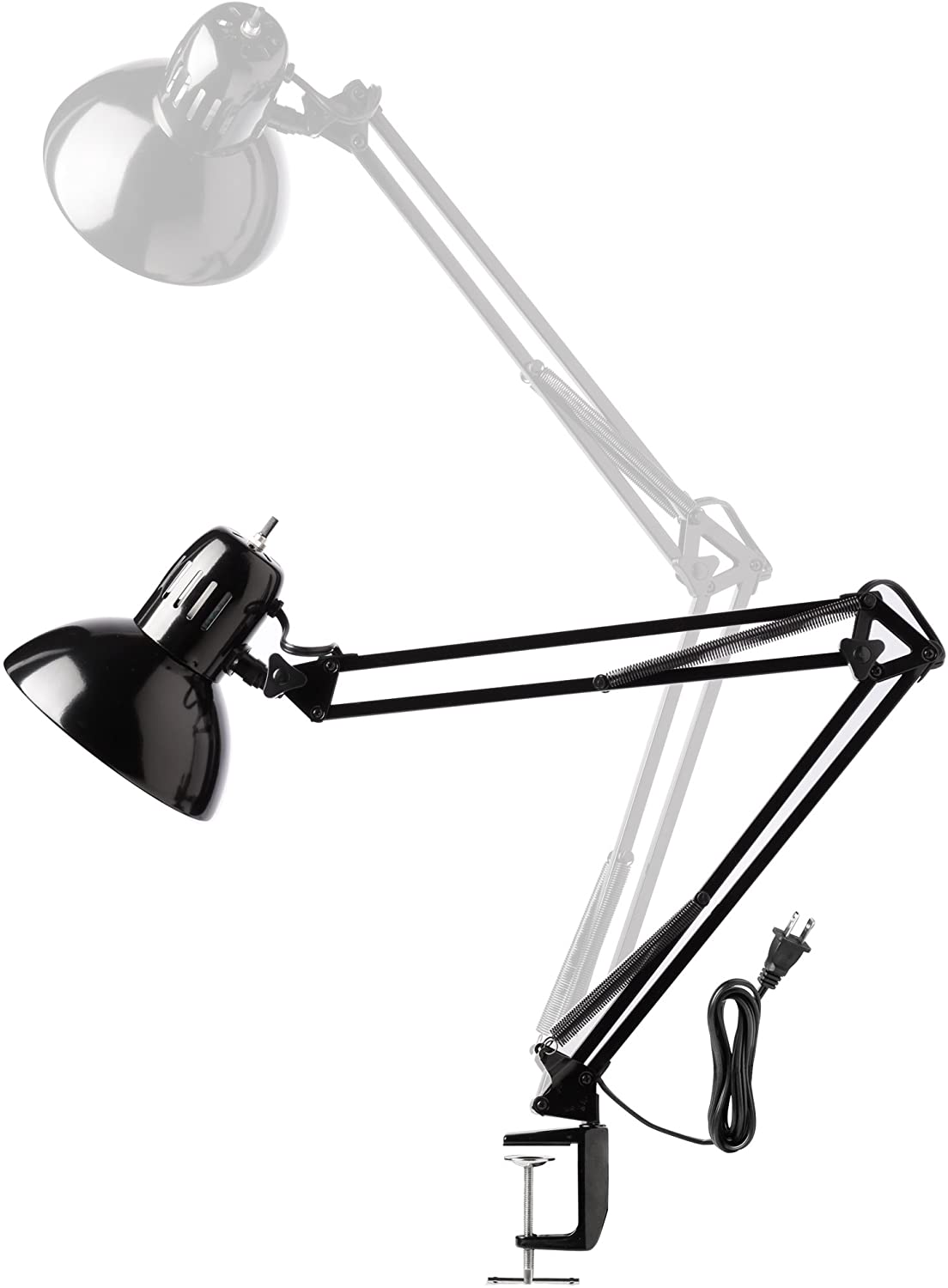 New 32 - Inch Electric Desk Lamp with Metal Swing Arm – Black (Model 56963) - with | Sold by Uncle Wiener's Wholesale