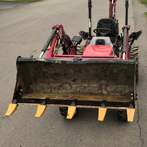 NEW 4 FT 5 FT 8 FT SKID STEER & TRACTOR BUCKET TOOTH BAR - Skid Steer Attachment with 48" Tooth Bar | Sold by Uncle Wiener's Wholesale