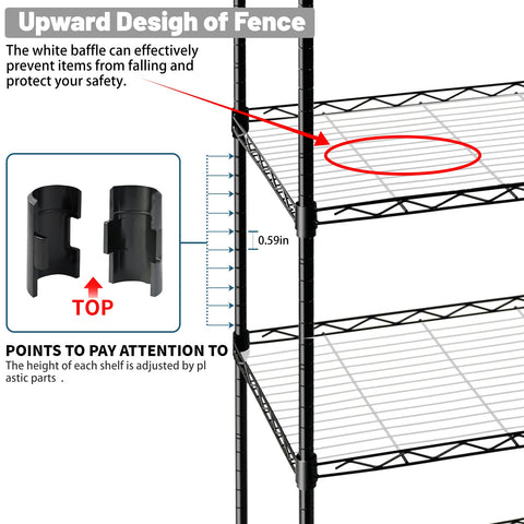 NEW 4 Level Black Metal Storage Shelf AMHWS499 - with | Sold by Uncle Wiener's Wholesale