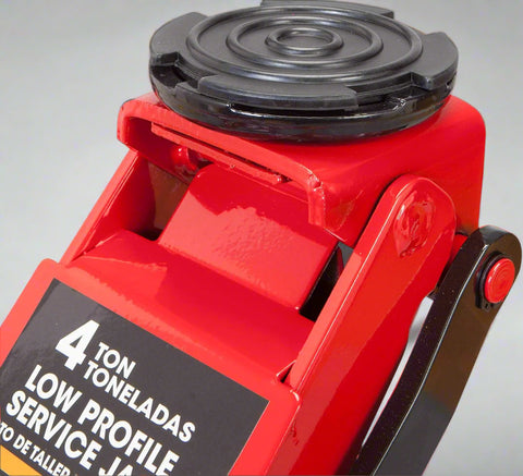 4 Ton Dual Piston Hydraulic Jack β Full Side View in Red
Low Profile Floor Jack β Close-Up of Pump and Wheels
Heavy-Duty Hydraulic Jack β Front View with Wide Frame
Dual Piston Jack β Rubber Pad and Lift Saddle Detail
Hydraulic Floor Jack β In Use with Car for Lifting Demonstration