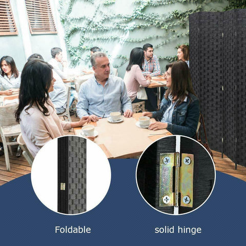 New 4 - Panel Folding Wood Room Divider – Privacy Screen & Home Decor – SKU WS180 - with | Sold by Uncle Wiener's Wholesale