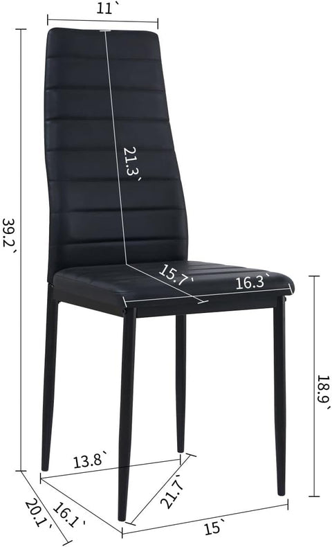Single Faux Leather Chair – Side Angle View