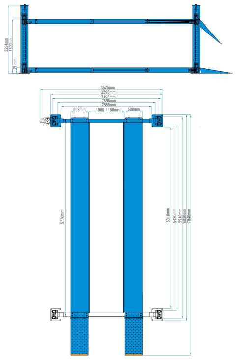 Blue 4-post car lift in a workshop setting
Top-down view of the HFL4065E vehicle lift
Vehicle raised on blue 4-post lift
Hydraulic-powered truck lift hoist
Portable heavy-duty automotive lift with ramps