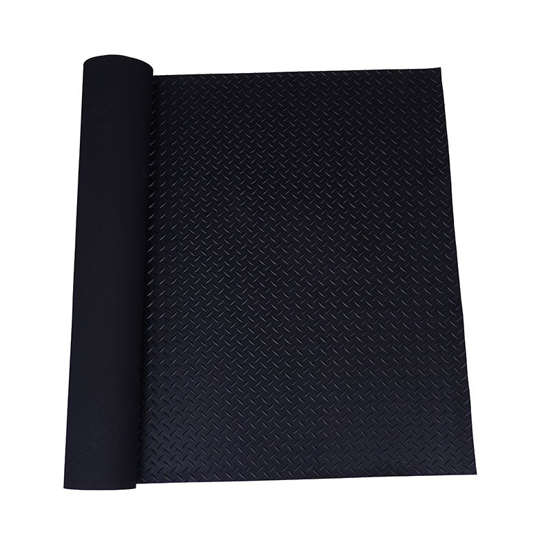 Diamond Rubber Flooring Roll Installed in Garage – Black Non-Slip Surface
Heavy-Duty Rubber Flooring Texture – Diamond Pattern Close-Up
Garage or Gym Flooring Roll – Industrial Rubber Mat
Industrial Rubber Roll Mat – 40 SQFT and 125 SQFT Options Available