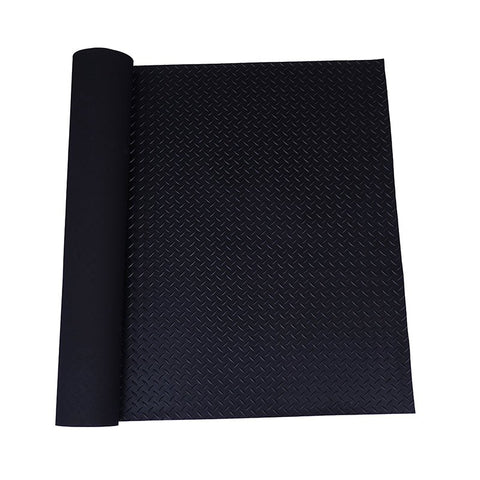 Diamond Rubber Flooring Roll Installed in Garage – Black Non-Slip Surface
Heavy-Duty Rubber Flooring Texture – Diamond Pattern Close-Up
Garage or Gym Flooring Roll – Industrial Rubber Mat
Industrial Rubber Roll Mat – 40 SQFT and 125 SQFT Options Available