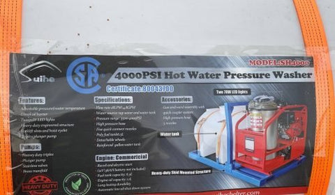 4000 PSI industrial hot water pressure washer with LED lights
Red commercial diesel pressure washer with 300-gallon tank
Heavy-duty power washer for construction and fleet cleaning
Hot water washer with recoil and electric start engine
Mobile pressure washer unit with dual LED work lights
