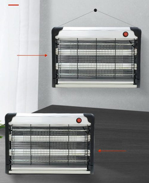 40W Electronic Bug Zapper – Front View
UV Insect Killer for Indoor and Outdoor Use
Bug Zapper Mounted on Wall in Home
Commercial Fly Trap with UV Light
High-Voltage Electric Grid Close-Up
Bug Zapper in Kitchen Environment
Removable Tray for Easy Cleaning