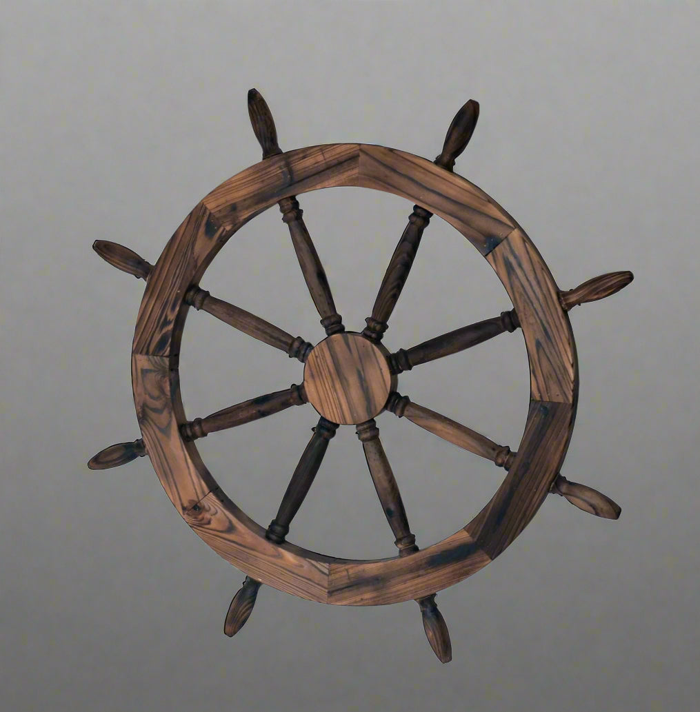 “43 inch rustic wooden ship wheel wall decor”
“Large nautical ship helm wall accent for beach house”
“Vintage coastal wood ship wheel decorative piece”