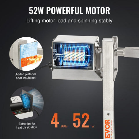 46-inch electric BBQ rotisserie kit with spit rod and motor
Stainless steel rotisserie spit for outdoor grilling
Heavy-duty BBQ rotisserie cooking whole pig
Electric motorized spit kit for roasting lamb and chicken
Complete BBQ rotisserie set with adjustable height and brackets