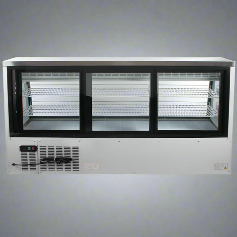 • “Curved glass deli display cooler with LED lighting”
• “47 inch NSF certified deli fridge with shelves”
• “Electronic control system for commercial deli cooler”
• “Interior view of PVC-coated shelves in deli cooler”
• “Double pane curved glass commercial fridge”
• “Adjustable caster wheels on deli display case”