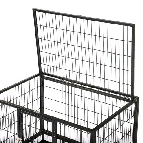 New 48 Inch Heavy Duty Portable Dog Cage with Wheels & Removable Tray DK48 - with | Sold by Uncle Wiener's Wholesale