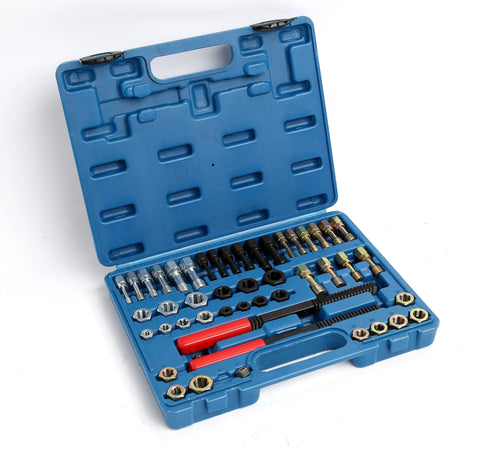 New 48 - Pc Master SAE & Metric Thread Repair & Restorer Kit – High - Tempered Steel Taps, Dies & Files - with | Sold by Uncle Wiener's Wholesale