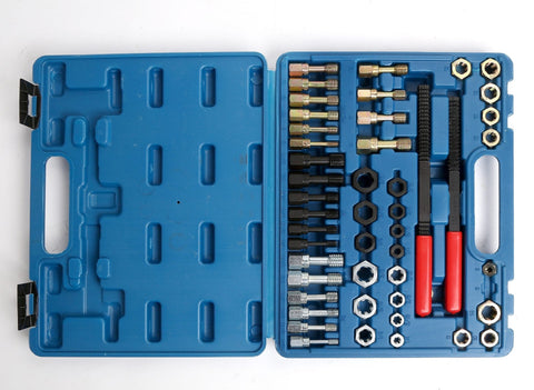 New 48 - Pc Master SAE & Metric Thread Repair & Restorer Kit – High - Tempered Steel Taps, Dies & Files - with | Sold by Uncle Wiener's Wholesale