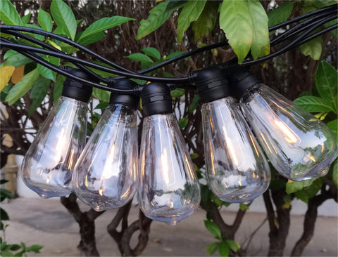48ft string lights with ST64 bulbs for patio use
Clear warm white bulb string lights for outdoor events
Waterproof garden lights with durable plug-in string
Decorative outdoor LED lights for backyard