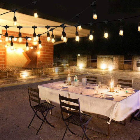 New 48FT S14 LED String Lights with 15 Edison Bulbs ��� Perfect Wedding & Outdoor Decor 824855 - with | Sold by Uncle Wiener's Who