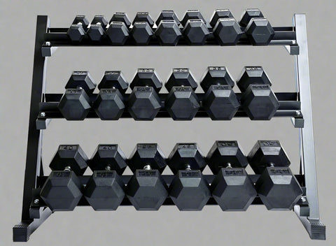 “Full 5–50 LB Rubber Hex Dumbbell Set with Rack”
“Three-Tier Dumbbell Rack with Rubber Weights”
“Rubber Hex Dumbbells for Home Strength Training”
“Home Gym Dumbbell Storage Rack with Full Weight Set”