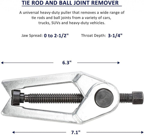 ball joint separator, arm puller tool, front end service kit, pitman arm removal tool, tie rod removal kit, car suspension tools, mechanic tool set, vehicle steering repair