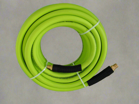 50 ft hybrid air compressor hose – 3/8 inch – green rubber PVC construction – 300 PSI