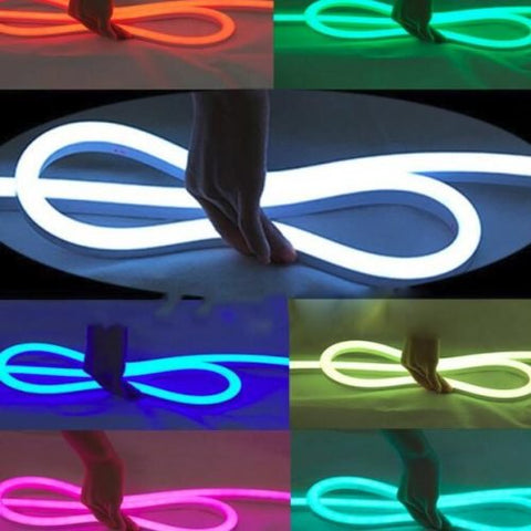 50FT RGB Neon LED Strip Light with Bluetooth Control – coiled
Waterproof RGB LED rope light – flexible and durable design
Indoor outdoor color-changing LED strip with controller