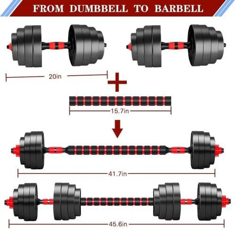 50 kg adjustable dumbbell set with barbell connector and spinlocks
adjustable iron sand dumbbells with PE casing for home gym
convertible dumbbell to barbell set with ergonomic grip rods
complete home gym weight set for strength training S1225
