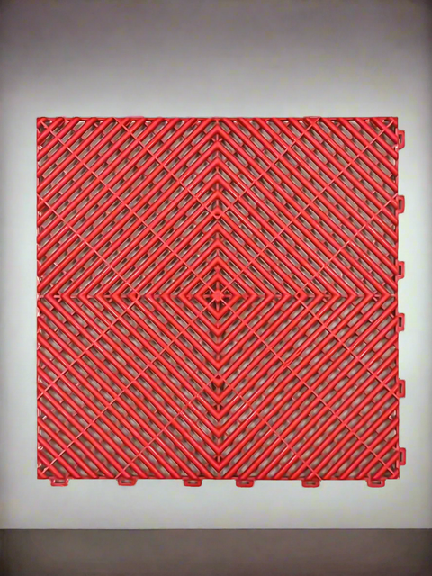 Red interlocking drainage tile for outdoor and garage use
Black modular drainage tile with open-grid pattern
Gray drainage tile with non-slip texture and interlocking edges