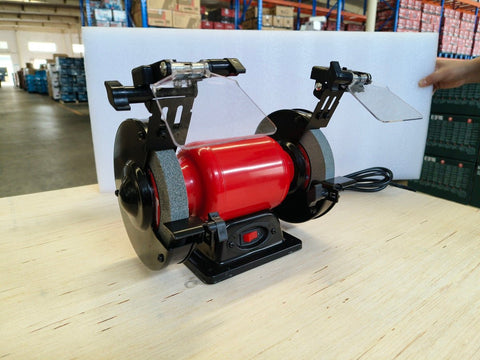 New 6" Bench Grinder with LED Light – 3450RPM Heavy - Duty Metal Base 150EBL2 - with | Sold by Uncle Wiener's Wholesale