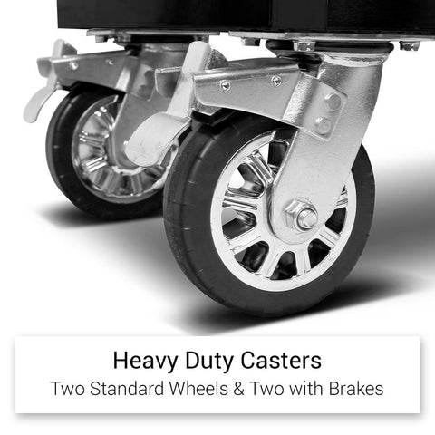 Heavy-Duty Locking Casters on 6 FT Industrial Tool Bench